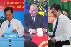 Chùm ảnh: Lãnh đạo Đảng, Nhà nước đi bầu cử