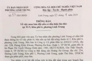 Cảnh báo mua bán đất nền có dấu hiệu lừa đảo ở Thủ Đức