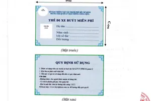 Phát hành mẫu thẻ xe buýt đi miễn phí 