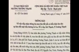 Cảnh báo mua đất nền có dấu hiệu lừa đảo ở quận 9