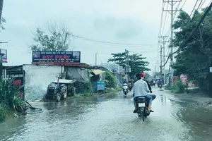 Khẩn trương khắc phục đường Tỉnh lộ 9