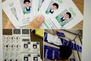 Cảnh báo việc làm giả thẻ nhận diện của Grab để lưu thông trên đường