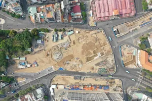 Cận cảnh ga metro trung tâm Bến Thành trước ngày hoàn trả mặt bằng