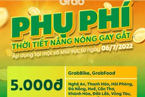 Grab tung phụ phí 'thời tiết nắng nóng gay gắt' cho tài xế