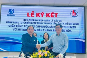 SAWACO và TP Biên Hoà ký kết quy chế phối hợp bảo vệ hành lang tuyến ống