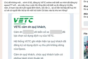 Lái xe dở khóc dở cười vì thẻ thu phí không dừng 