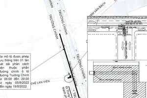 Hạn chế lưu thông qua đường Trường Chinh - Chế Lan Viên, quận Tân Phú