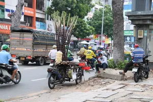 Vỉa hè nhiều tuyến đường ở TP.HCM xuống cấp nặng