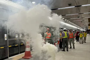 Nghiệm thu phòng cháy chữa cháy ở nhà ga metro số 1 Bến Thành - Suối Tiên
