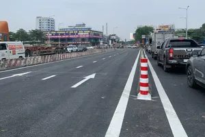 Toàn bộ nút giao Nguyễn Văn Linh - Nguyễn Hữu Thọ đã hoàn thành