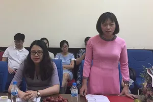 Bà Phạm Châu Giang cảm ơn lãnh đạo Bộ đã tin tưởng trao Quyết định bổ nhiệm