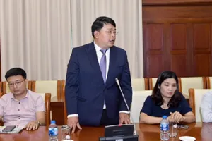 Ông Phạm Tiên Phong phát biểu trên cương vị tân Phó Chánh Văn phòng NHNN.