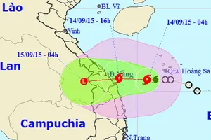 Chiều nay, bão số 3 áp sát ven bờ Đà Nẵng - Quảng Ngãi 
