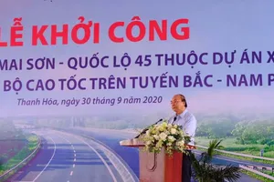 Thủ tướng dự lễ khởi công dự án thuộc cao tốc Bắc-Nam