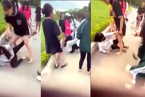 Nữ sinh Thanh Hóa bị nhóm bạn đánh hội đồng ở công viên