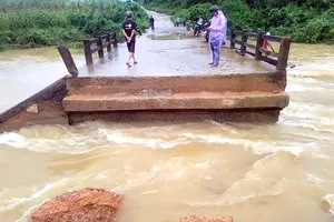 Sập cầu Bến Nhạ ở Thanh Hóa, di dời khẩn cấp 273 hộ dân