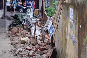 Trú mưa, 2 anh em bị tường sập đè thương vong