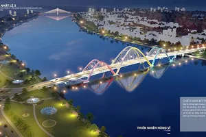 Phối cảnh cầu Nhật Lệ 3.