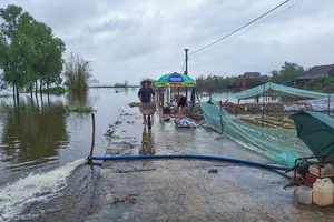 Nông dân Quảng Bình ra sức cứu hoa màu bị ngập úng do mưa lớn