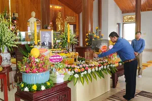 Chùa Đại Giác ở Quảng Bình lập bàn thờ tưởng nhớ Tổng Bí thư Nguyễn Phú Trọng 