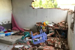 Hiện trường vụ hơn 20 người đập phá 5 phòng trọ