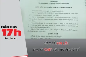 Sở Y tế xin lỗi bác sĩ 'chê' Bộ trưởng Bộ Y tế