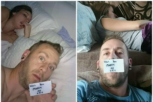 Cầu hôn bạn gái với hơn 150 bức ảnh selfie bí mật