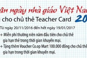 Eximbank: Teacher Card Paypass mừng ngày Nhà giáo VN