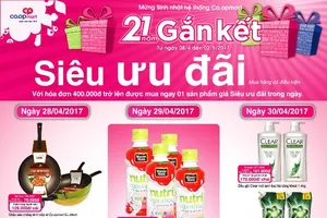 Co.opmart: giảm giá cực mạnh phục vụ lễ 30-4 và 1-5 ​