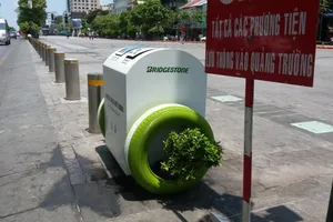TP.HCM lắp đặt thùng rác hai ngăn hiện đại