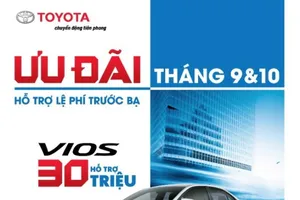 Toyota khuyến mãi lớn mua xe Vios, Innova tháng 9 và 10