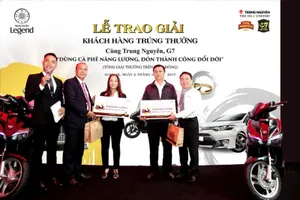 Trao giải đợt 3 chương trình khuyến mãi Trung Nguyên G7