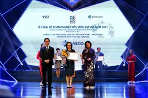 SASCO được vinh danh TOP 10 doanh nghiệp bền vững