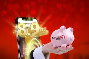 Lãi suất tiết kiệm trực tuyến Maritime Bank lên tới 8,9%