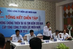 Điện lực miền Nam diễn tập ứng phó sự cố lưới điện do mưa bão