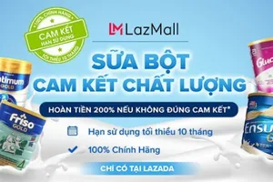 Lazada triển khai chương trình 'Sữa bột cam kết chính hãng'