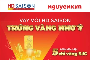 Trúng vàng khi vay trả góp qua HD SAISON
