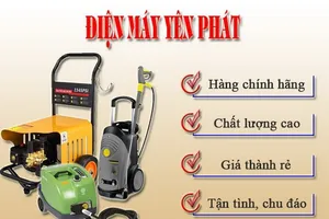 Máy rửa xe cao áp công nghiệp chính hãng của điện máy Yên Phát