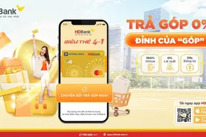 Chuyển đổi trả góp 0% dành riêng cho chủ thẻ tín dụng HDBank