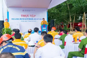 KCM thực tập phương án phòng cháy chữa cháy, cứu nạn cứu hộ, ứng phó sự cố tràn dầu, hóa chất
