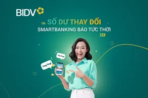 Nhận biến động số dư với mức phí 0 đồng tại BIDV