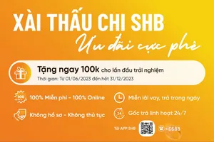 Xài thấu chi SHB – ưu đãi cực phê