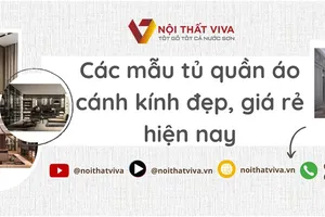 Các mẫu tủ quần áo cánh kính đẹp, giá rẻ tại Nội thất Viva