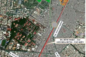 Sơ đồ tuyến đường sắt xuyên tâm TP.HCM đi qua 9 quận, huyện, TP Thủ Đức 