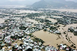 TP.Nha Trang ngập nặng sau mưa. ảnh: Mã Phong