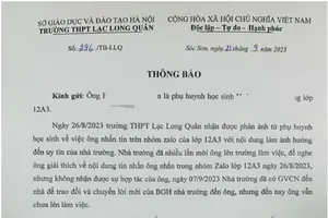 Phụ huynh phản ánh về thu chi, con bị buộc nghỉ học 