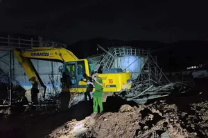 Một người tử vong tại khu vực thi công cầu chui đường cao tốc Tuyên Quang 