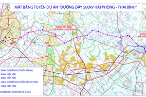 EVNNPT là chủ đầu tư dự án đường dây 500kV Hải Phòng - Thái Bình