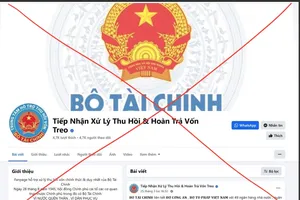 Giả mạo trang Facebook của Bộ Tài chính để lừa đảo
