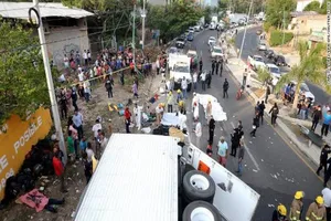 Toàn cảnh hiện trường tai nạn ở bang Chiapas, Mexico. Ảnh: CNN